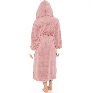 Kvinnors sömnkläder Lady Bathrobe Plush Kne Längd Vatten absorption Värmehållning Hösten Vinterklänning för sovrummet för sovrum