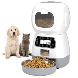 Dog Bowls Feeders 35L Automatisk husdjursmatare Smart Food Dispenser Cat Timer Rostfritt stål Bowl Matning Tillbehör 230307