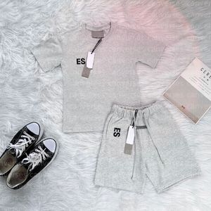 barnkläder ess baby set utomhus tee t-shirt pojkar flickor korta byxor set barns sommar kort ärm kostym storlek 130-160 84oy#