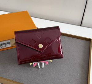 Fashion designer wallets luxury Empreinte purses mens womens patent leather money clutch Highs quality flower letter short coin card holder original box dust bag