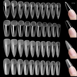 False Nails Nail Tips Extension System Full Cover Sculpted Coffin Fake DIY Practice Manicure Tools Quick Building Mold