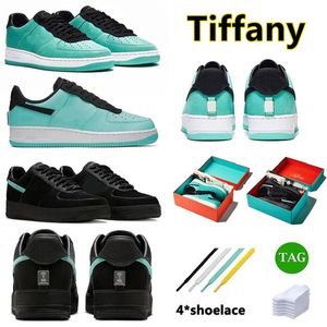 Designer 1 One Low Mens Running Shoes Platform Sneaker Black Tiffany Shoe Blue Multi Color DZ1382-001 Men Women Trainers Sport Sneakers Storlek 36-45