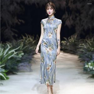 Ubranie etniczne Sheng Coco Kobiety w rozmiarze dwudzieste sukienki moden Chipao Wysokiej jakości jedwabna sukienka Cheongsam Evening Shanghai Qipao