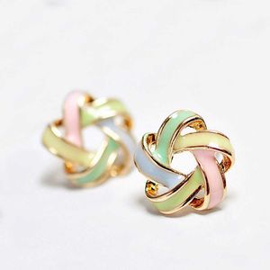 Charm Ravimour 2017 Emamel Pendientes Femme Fashion Gold Color Studörhängen för kvinnor Piercing Flower Brinco Boucle D'Oreille Bijoux G230307