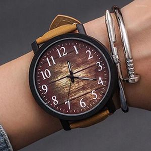 Armbandsur mode casual steampunk klockor män brun läderband kvarts man titta på pris drop reloj hombre 2023 wristwatches thun22