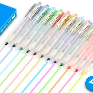 Highlighters 1Piece Refillable Retractable Highlighters Fluorescent Pen Pastel Highlighter Markers for Highliting Drawing Doodling Coloring J230302
