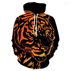 Com capuz masculino, com capuz de outono e inverno, masculino, tendências casuais, design de tendência casual Tiger 3d Harajuku Hip-hop Personalidade