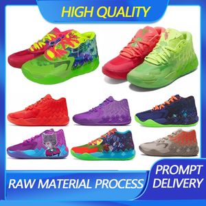 Sapatos de bola lamelo de alta qualidade para meninos de homens, mulheres, tênis de corrida Lemelo MB 1 Rick e Morty de Melo Basketball Shoes Melo MB 2 Low