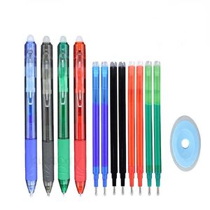 Gelschreiber 07 mm Magic Erasable Pen Press Gel Pen Set 8 Farben löschbare Nachfüllstange Gel-Tinte Briefpapier einziehbare Stifte waschbarer Griff Rod J230306