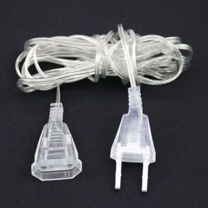 3M 5M EU US Plug Extender Wire USB -förlängningskabel för LED -sträng Lätt transparent kabelkabel