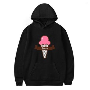 Erkek Hoodies Addison Rae Siyah Erkekler Sweatshirts Kadın Harajuku Hip Hop Hoodie Sonbahar Erkek Kızlar Takip Giysileri