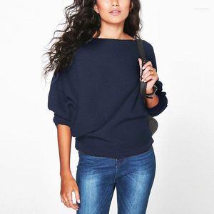 Produkt damski Sweters Produkt Kobiety rękawów Batwing dzianin pullover luźny sweter Jumper Tops dzianinowa odzież chandail femme zimowy płaszcz depe22