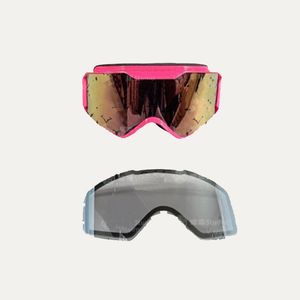Skidsolglasögon för män och kvinnor Sportstilar Anti-dimma dubbelskiktsskydd Designer Solglasögon utomhus snö Eyeglasse