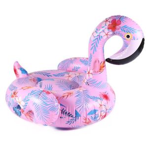 Poolflottor Flamingo Swimming Pool Float Ring Vuxen Vattensporter Lounge Uppblåsbar madrass Tube Floating Ride On Water Swim Ring Animal Toy