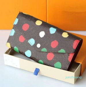 Designer Luxury WALLETS Leather Purse European Purses for Women Draw Red and White Dots Zippy Ladies Wallet M81864 M81980 M81865 02