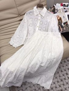 Two Piece Dress 2023 Summer Cotton English Embroidered Lace 230307