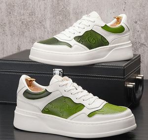 Męski wydrukowany 4658 Sneakers Trendy Little White Buty Boys Student School Odporny na wstrząsy Zuży