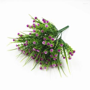 Flores decorativas Planta de grama de plástico verde Flor artificial Babysbreath Wedding Home Decoração de Christmas Party Office Plants Fake Decor