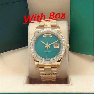 With Box Men's watch automatic mechanical watch blank dial double wall calendar sapphire crystal glass
