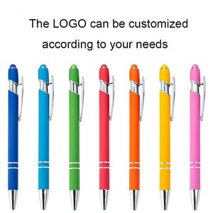 Capacitive Pouch Screen Ballpoint Pen Laser Gravering Logo Present Press Metal Ballpoint Pen