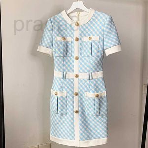 Street Style Dresses Designer Gorgeous Fresh Spring Fall New Clothing Female Plaid Hit Color High Waist Straight Luxurious Texture Office Lady Classic F035 JBL5