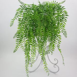 Dekorativa blommor Hem bröllopsdekoration Reen Hanging Plant Artificial Willow Wall Balcony Flower Basket Accessories