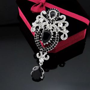 Einfache Diamanten Kristall Krone Tropfen Broschen Pins Corsage Schal Clips Verlobung Hochzeit Brosche für Frauen Männer Modeschmuck wird und sandiges Geschenk