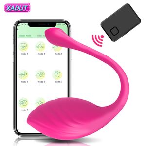 Vibratorer App Bluetooth Control Kvinnlig vibrator för kvinnor klitoris stimulator trådlös g spot dildo älskar ägg sex leksaker vuxna 230307