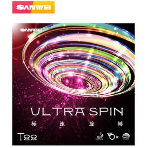 Racchette da ping pong SANWEI T88 ULTRA Spin Rubber Halfsticky Speed Training Brufoli in spugna da ping pong originale 230307