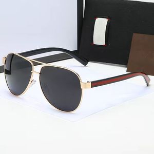 0190piece Fashion Solglasögon Glasögon Solglasögon Designer Men Ladies Brown Case Black Metal Frame Dark Lens