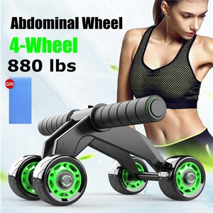 s Four Wheeled Abdominal Wheel Non-slip Arm Waist Exercise Core Workout Muscles Training Body Building Fitness Equipment 230307