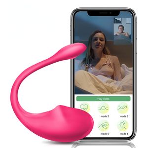 Vibrators Wireless Bluetooth G Spot Dildo Vibrator for Women APP Remote Control Wear Vibrating Egg Clit Female Panties Sex Toys 230307