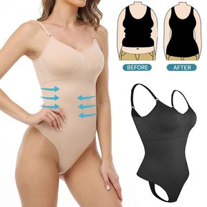 Nahtlose Tangas Bodysuit Frauen Shapewear Bauch Kontrolle Butt Lifter Body Shaper Glatte Unsichtbare Unter Kleid Abnehmen Unterwäsche