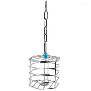 Other Bird Supplies Pet Parrot Squirrel Bold Stainless Steel Food Hanging Cage Foraging Toys Macaw Cockatoo Hunt Feeder Entertainment