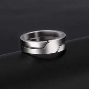 Band Rings Fashion Simple 316L Stainless Steel Ring Punk Men Daily Wear Silver Plated Finger Rings Trend Men Motorcycle Party Jewelry AA230306