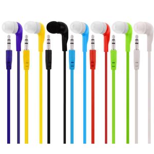 Bulk 3.5mm Cell Phone Earphones Earbuds Headphone Colorful noodle flat wire earphone Headphones for School Classroom, Libraries, Hospitals,Theatre Museum