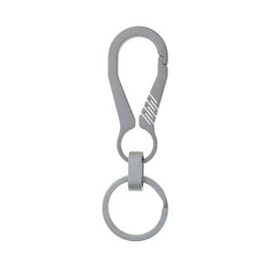 Ключевые кольца дополнительный легкий вес титановый овальный капля Snap Spring Carabiner Carabiner Раздельное кольцо защелка для ключей Fob Fob EDC House Sampling Gif