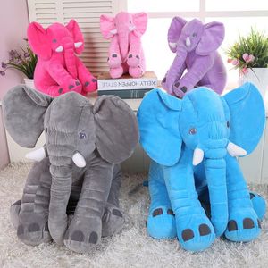 30-60cm Büyük Yumuşak Dolgulu Peluş Bebekler Fil Yastığı Fil Elephantbaby Uyuyan Yastık Bebek Yastığı Çocuk Yatıştırıcı Bebek