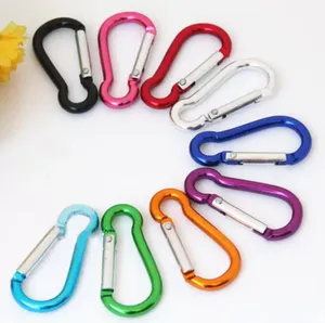 S Mini Alüminyum Çoklu Tezgah Düğmesi Carabiner Anahtarlık Dayanıklı Kamp Yürüyüş Karter Karter Anahtar Yüzük Snap Clip Hooks Kalite