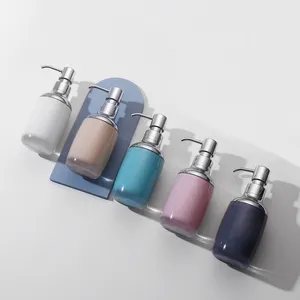 Fashion Bath Tools 285ml Liquid Soap Dispenser Double Acrylic Empty Press Bottles for Shampoo Shower Gel Hotel Bathroom Tools