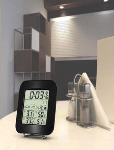 Zegary stołowe biurka wielofunkcyjny miernik cyfrowy LCD z budzikiem higrometr kalendarzowy prognoza pogody 3847444