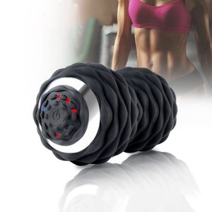 Fitness Balls Electric vibrerande Peanut Ball Muscle Relaxerande hem Gym Fitness Yoga Uppladdningsbar Portable Massager Yoga Massage Rollor 230307