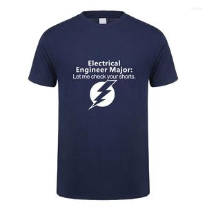 Erkek Tişörtleri Elektrik Mühendisi Büyük Gömlek Erkekler Kısa Kollu Pamuk Komik Yaratıcı Mans Tshirt Üstler Hediye T-Shirt TM-013