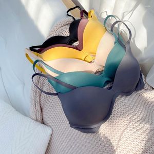 Stanik japońsko prosta bezszwana dziewczyna seksowna seksowna push up Summer Ultra-Cup Duże biust mała klatka piersiowa bieliznę