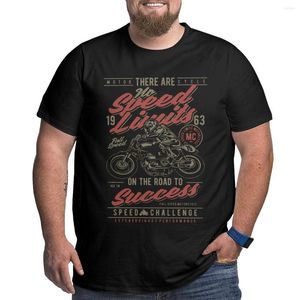 Camisetas masculinas Motocicleta Camisa de Motocicleta Cafe Algodão Tops Vintage Manga curta Crew pescoço Big Tall Tees PLUS TAMANHO 4XL 5XL 6XL T-shirt