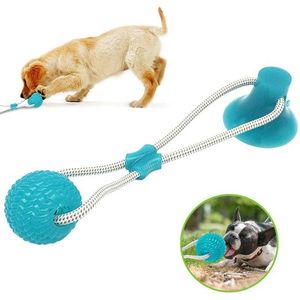 Dog Toys Chews Pet with Suction Cup Push TPR Ball Tooth Cleaning Chewing Rubber for Small s 230307