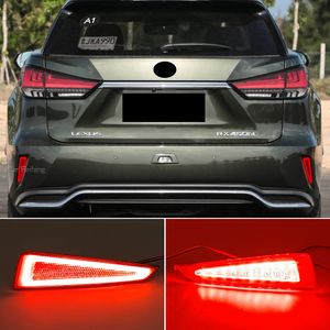 1 SET LED-bil bakre stötfångare reflektorljus för Lexus RX350 RX450H 2016-2020 Bakre bländningsljus bromsparkeringslampa Biltillbehör