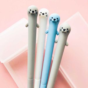 Gel Pens 1X Cute Otter Silicone Gel Pen Rollerball Pen School Office Supply Student Stationery Writing Signing Tool Black Ink 05mm J230306