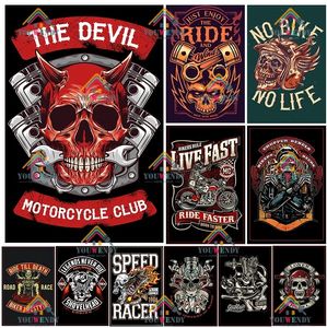 Motocykl retro metalowy obraz plakat metalowy znak tabliczki tablicy Garaż garaż