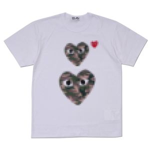 디자이너 티 남자 티셔츠 cdg com des garcons red heart mens 플레이 티셔츠 티 셔츠 중간 흰색